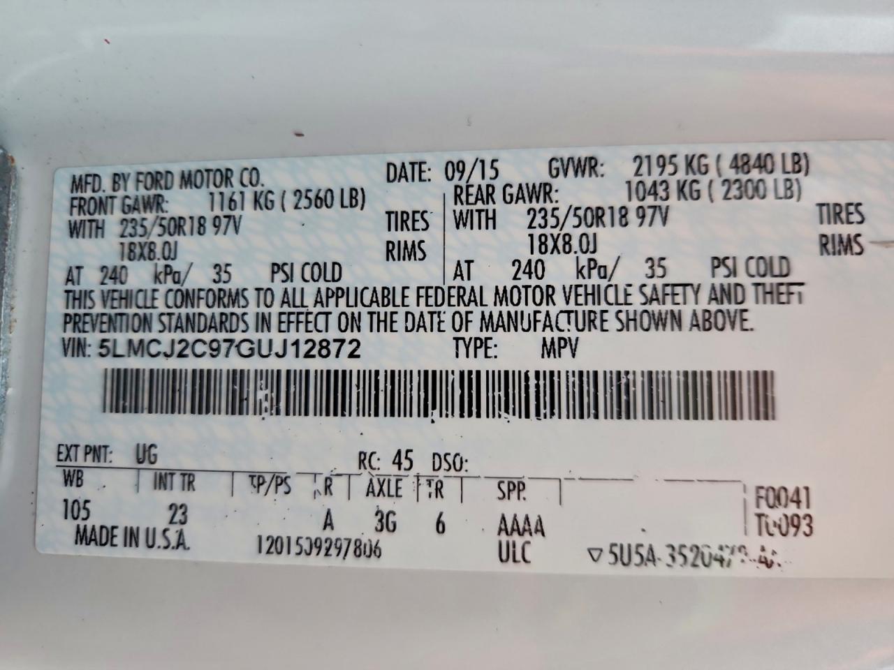 Lincoln MKC Select Image 13