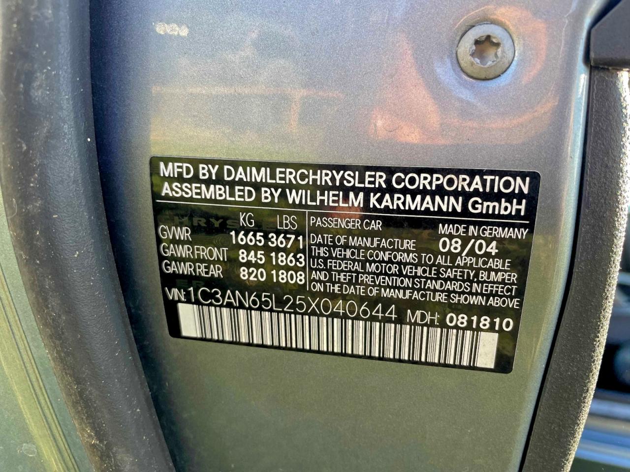 Chrysler Crossfire Limited Image 7