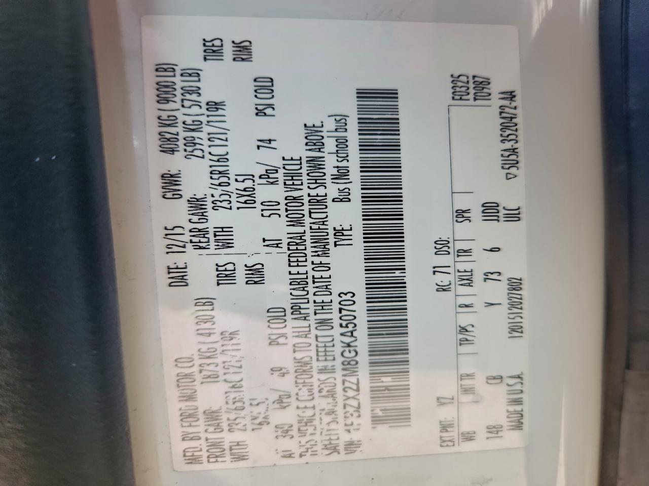 Ford Transit T-350 Image 12