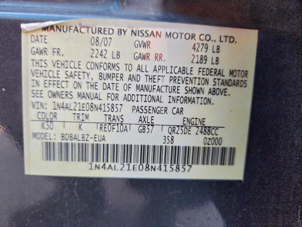 Nissan Altima 2.5 Image 12