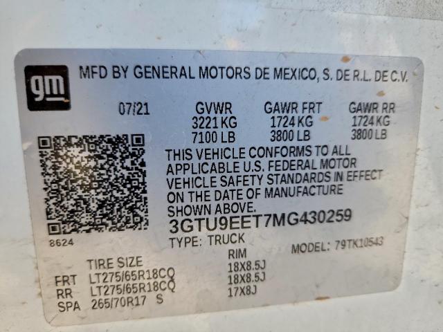 GMC Sierra K1500 At4 Image 13