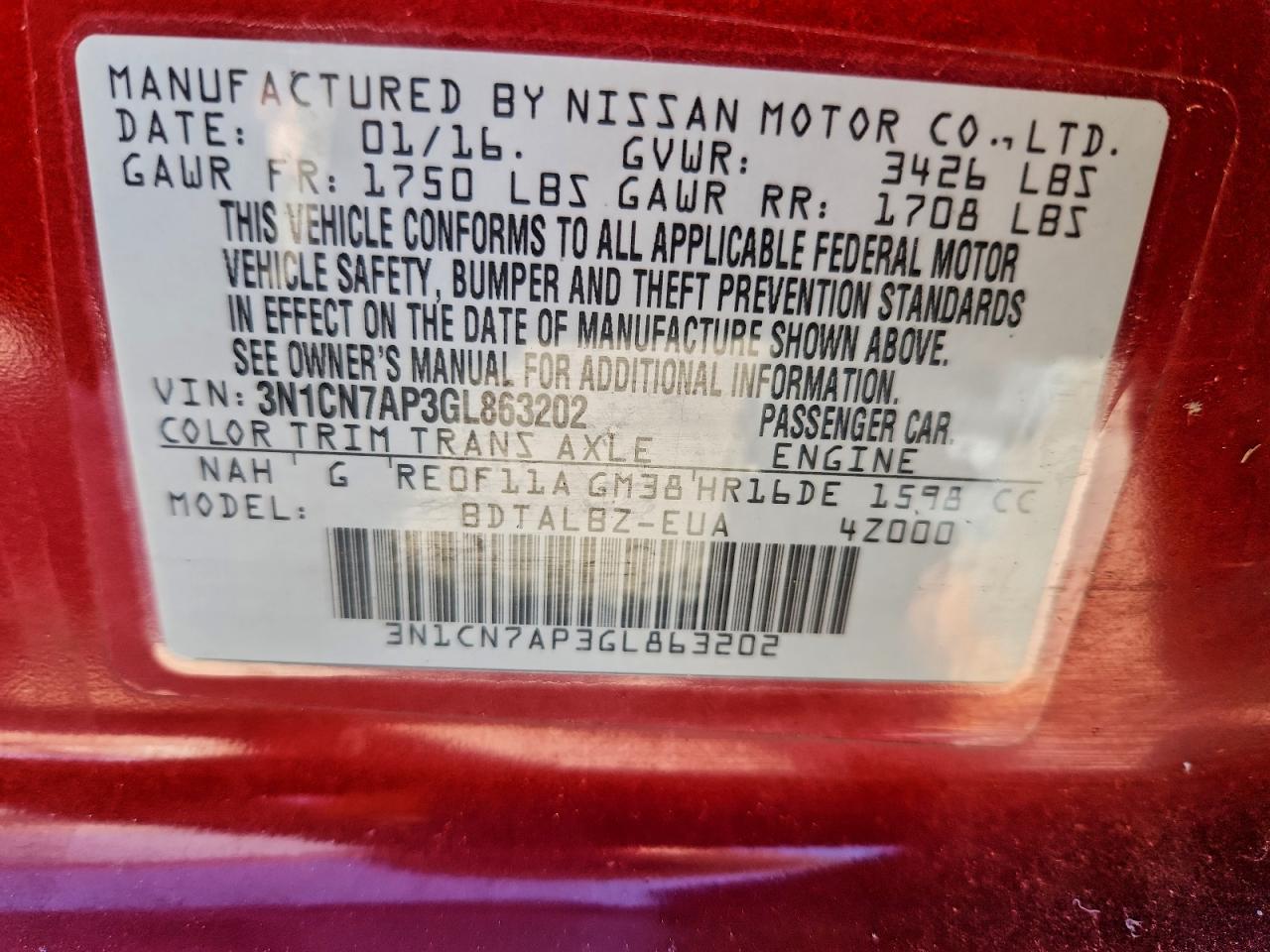 Nissan Versa S Image 9