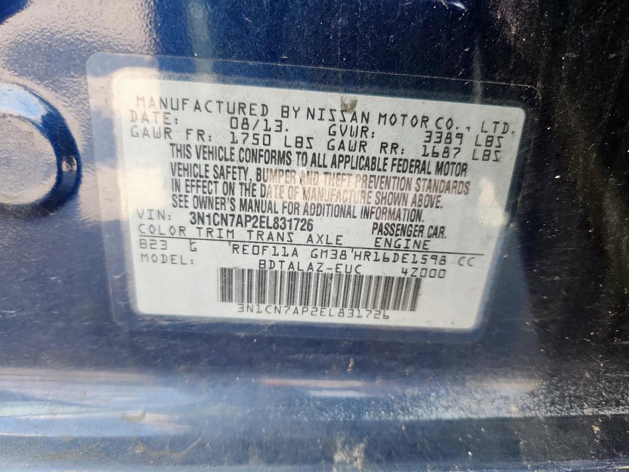 Nissan Versa S Image 7