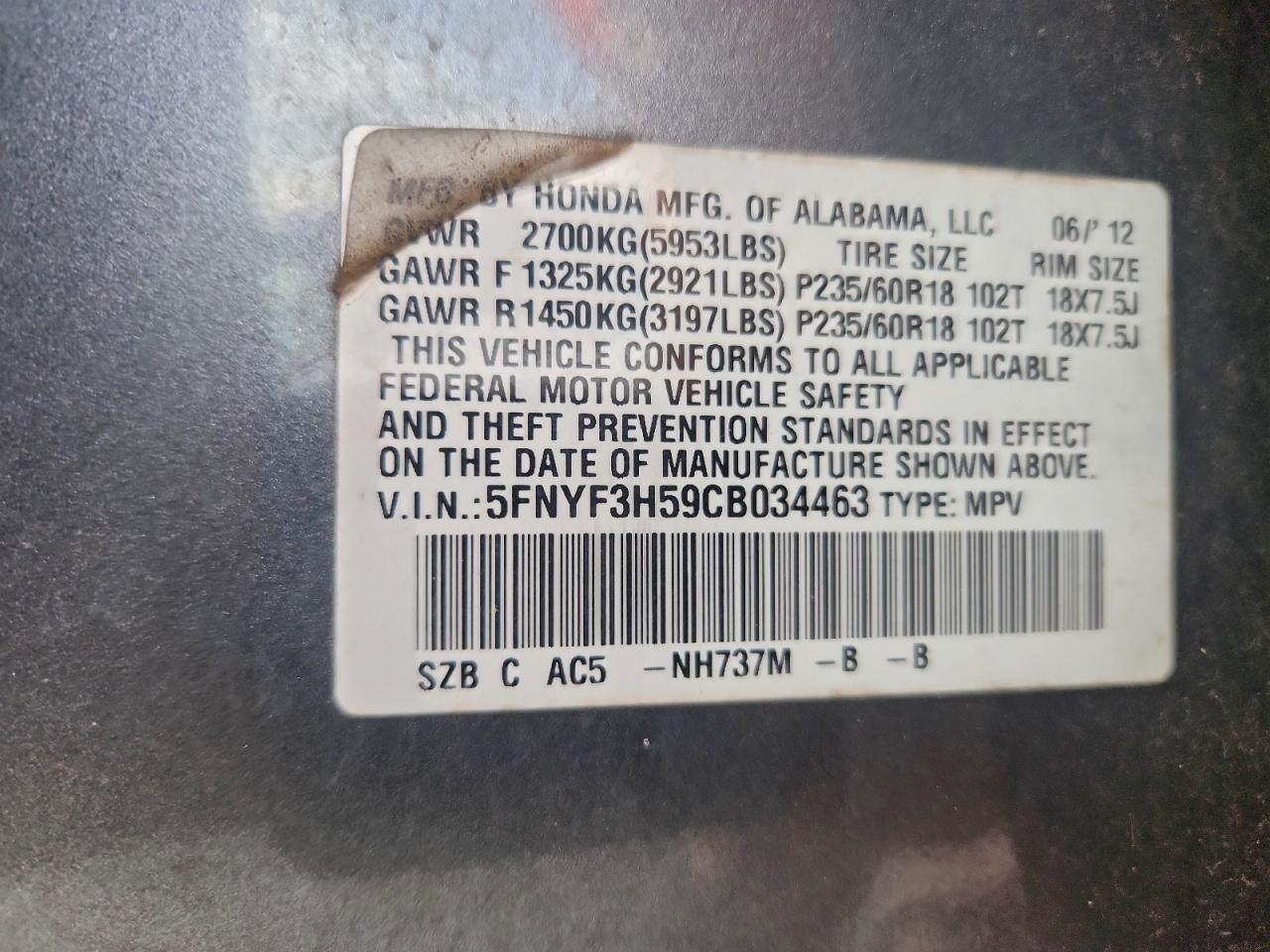 Honda Pilot Exl Image 13