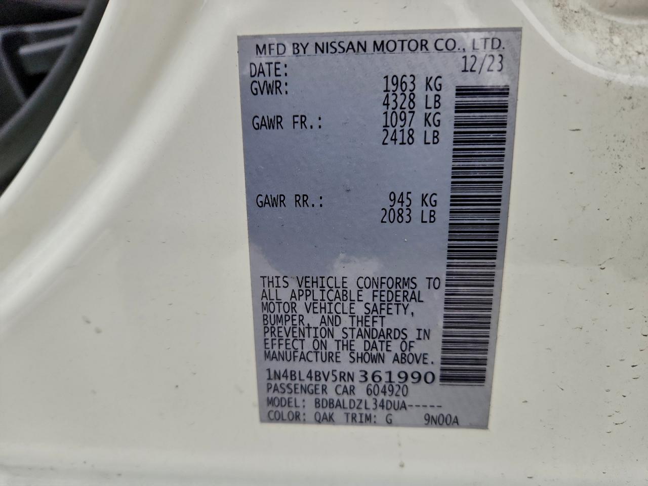 Nissan Altima S Image 10